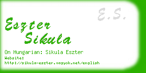 eszter sikula business card